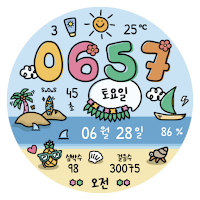 NW105한글: DIgital watch face
