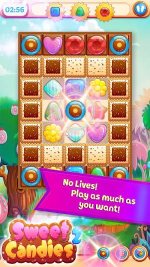 Sweet Candies 2 - Chocolate Cookie Candy Match 3 Screenshot 1