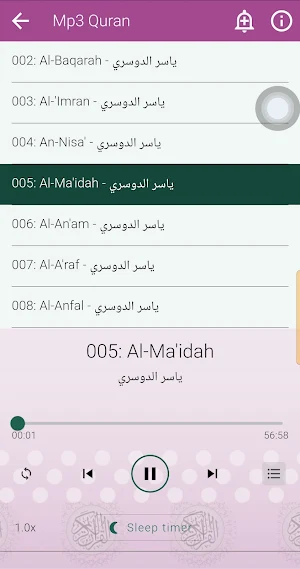 Yasser Al Dosari Quran Offline Screenshot 2