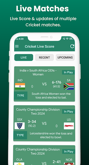 Cricket Live Score Screenshot 0