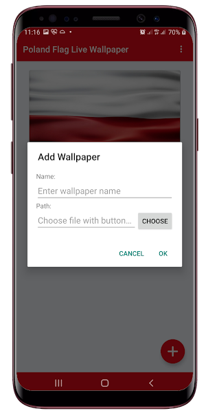 Poland Flag Waving Live Wallpaper Screenshot 1