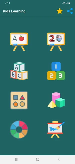 KidzApp - ABC, 123, Colors, 3D Shapes and Paint Screenshot 0
