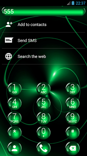Dialer Spheres Green Theme for Drupe or ExDialer Screenshot 2