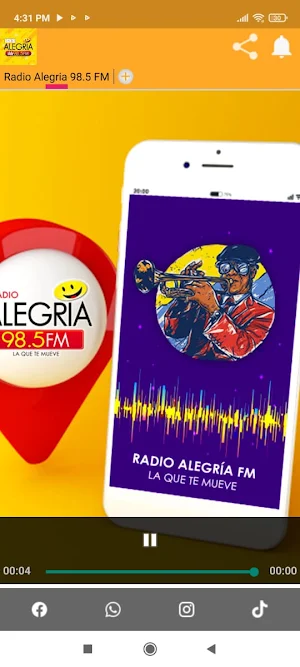 Radio Alegria 98.5 FM Ambato Screenshot 0