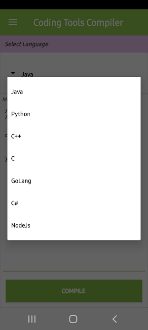 Coding Compiler Screenshot 1