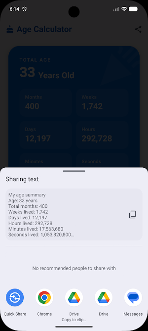 Age Calculator Date of Birth Screenshot 2