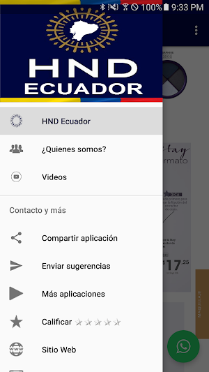 HND Ecuador; Eventos, Catálogo Screenshot 1