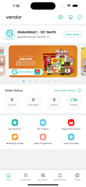 GlobalMart Merchant Screenshot 2