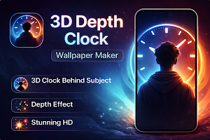 Depth Clock Wallpaper 3D Screenshot 0