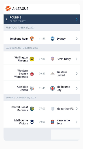 Australian League SoccerLive Screenshot 1