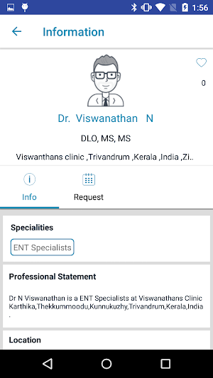 Dr Viswanathan ENT Clinic Screenshot 1