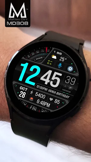 MD308 Digital watch face Screenshot 1