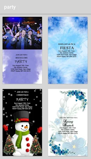 Invitation Cards Maker: Digital invites & eCards Screenshot 1