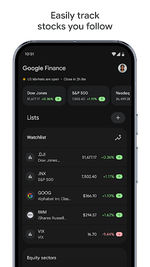 Google Finance Screenshot 1