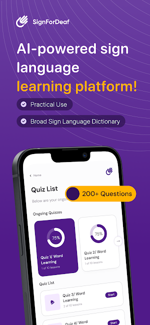 SignForDeaf Practice Screenshot 0