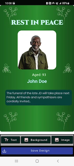 Funeral Invitation Card Maker Screenshot 2