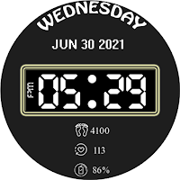 Digital Watch Face Key 002
