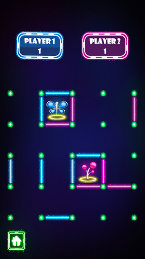 Dots & Boxes Glow: Offline Multiplayer Board Game Screenshot 3
