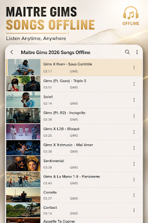 Maitre Gims 2026 Songs Offline Screenshot 0