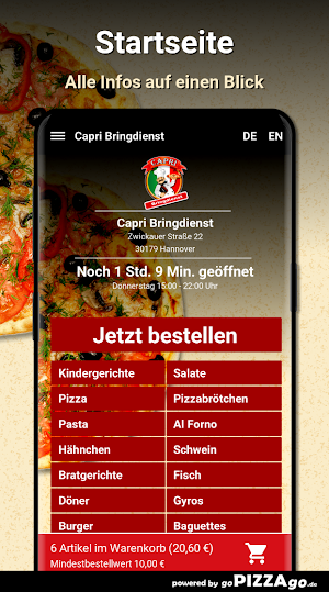 Capri Bringdienst Hannover Screenshot 1