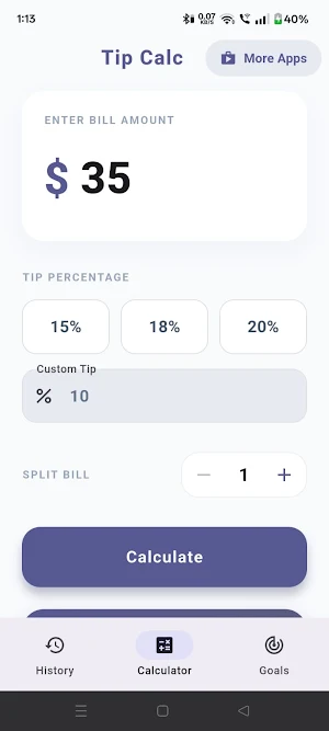 Tip Calculator & Split Bill Screenshot 0