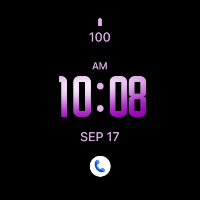 Soft Purple Modern Watch Face