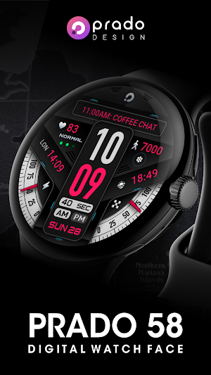 PRADO 58 Digital Watch Face Screenshot 0