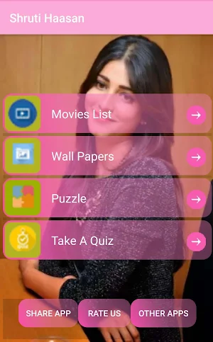 Shruti Haasan wallpapers-movies list,puzzle Screenshot 0