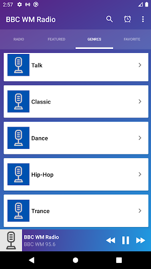 Uk BBC WM Radio tuner Screenshot 2
