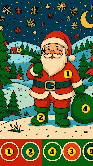 Santa Color by Number Screenshot 3