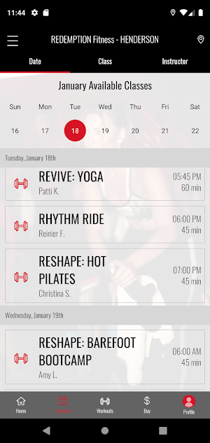 REDEMPTION Fitness Screenshot 2