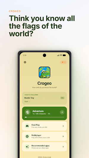 Crogeo - Learn the flags! Screenshot 0