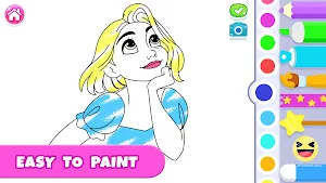Kids Coloring Games: Princess Screenshot 0