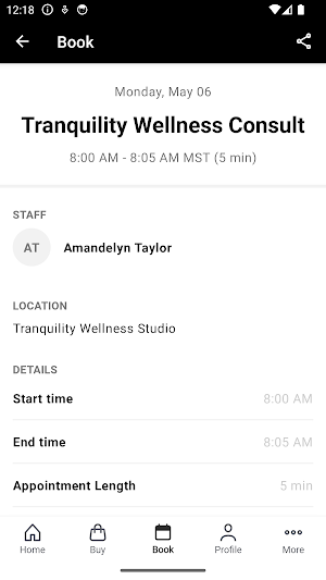 Tranquility Wellness Studio Screenshot 1
