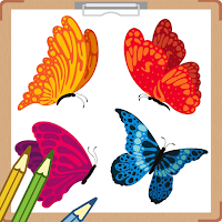 Kawaii Butterfly Coloring Book