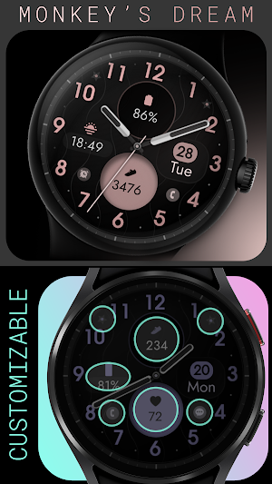 Elegant Black Sleek Watch Face Screenshot 0