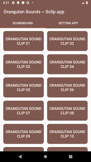 Orangutan Sound Collections ~ Sclip.app Screenshot 0