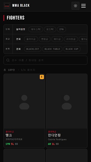 MMABlack Screenshot 1