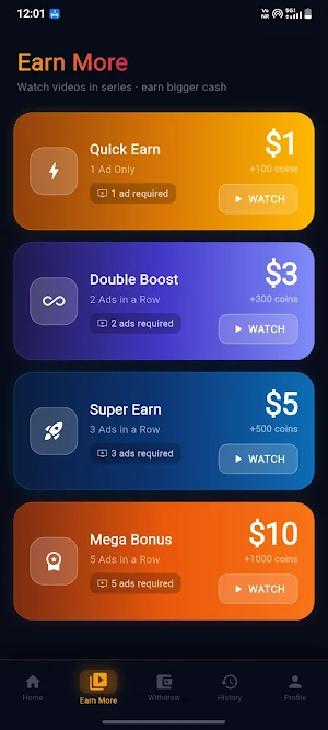 Cash for Watching Video Screenshot 2