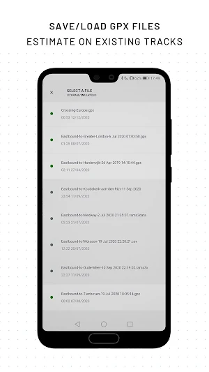 Wayfarer GPX Travel Time Estimation Screenshot 2