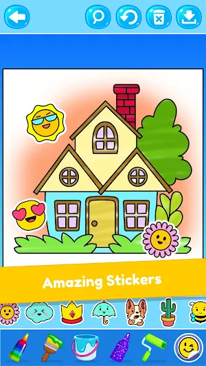 Kids Glitter House Coloring Screenshot 3