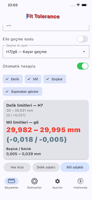 Fit Tolerance Screenshot 3