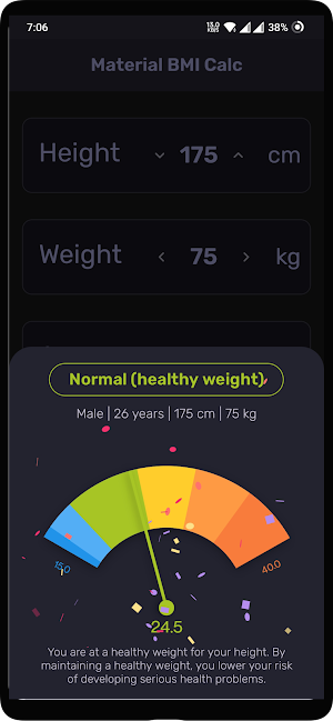 BMI Calculator Screenshot 2