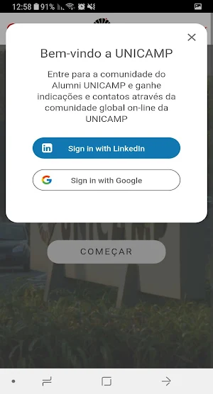 Alumni UNICAMP Screenshot 1