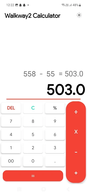 Walkway 2Calculator Screenshot 2
