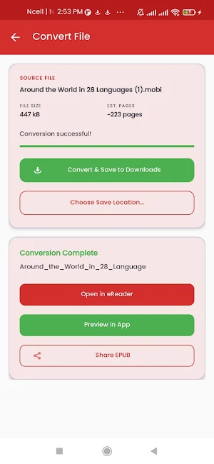MOBI to EPUB Converter Screenshot 3