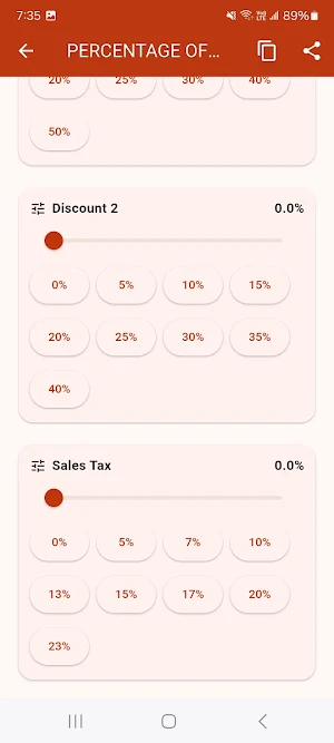 Percentage Off Calculator Screenshot 2