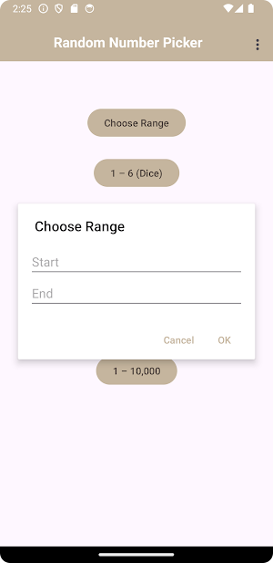 Random Number Picker Screenshot 1