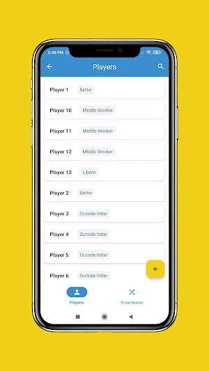 VolleyMatch: Team Draw & Score Screenshot 1