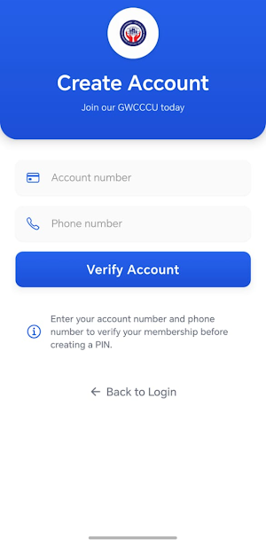 GWCCCU Mobile Banking Screenshot 1